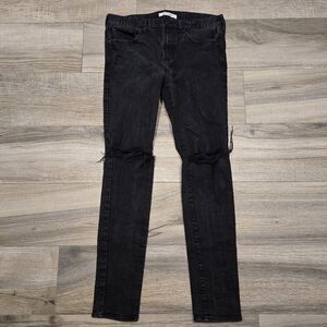 PacSun Black Distressed Stacked Skinny Jeans Men's 32 x 32